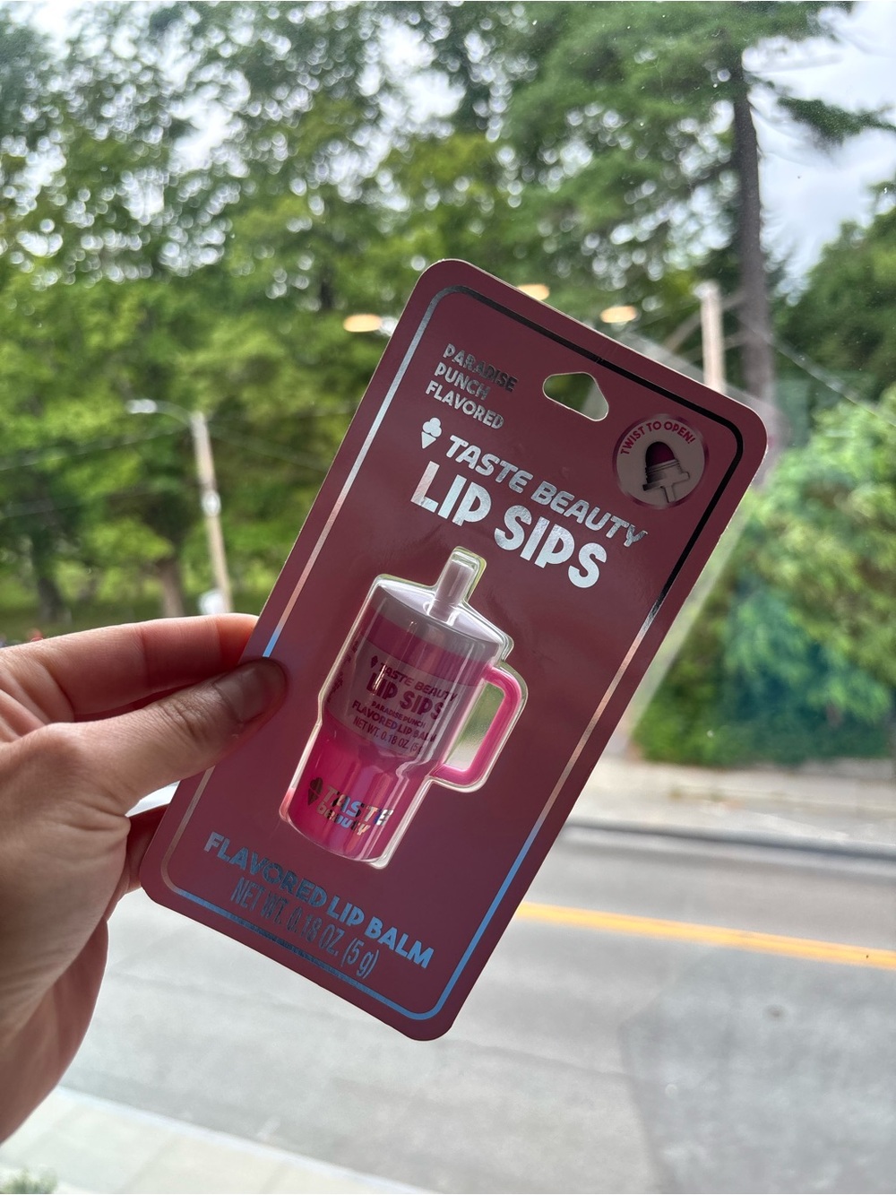 Lip Sips Flavored Lip Balm - Pink